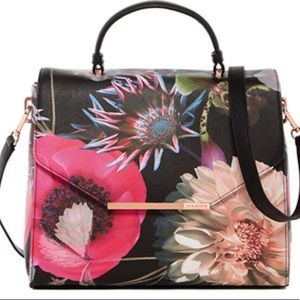 ##SOLD OUT ##Neon Poppy Envelope Large Black Tote
